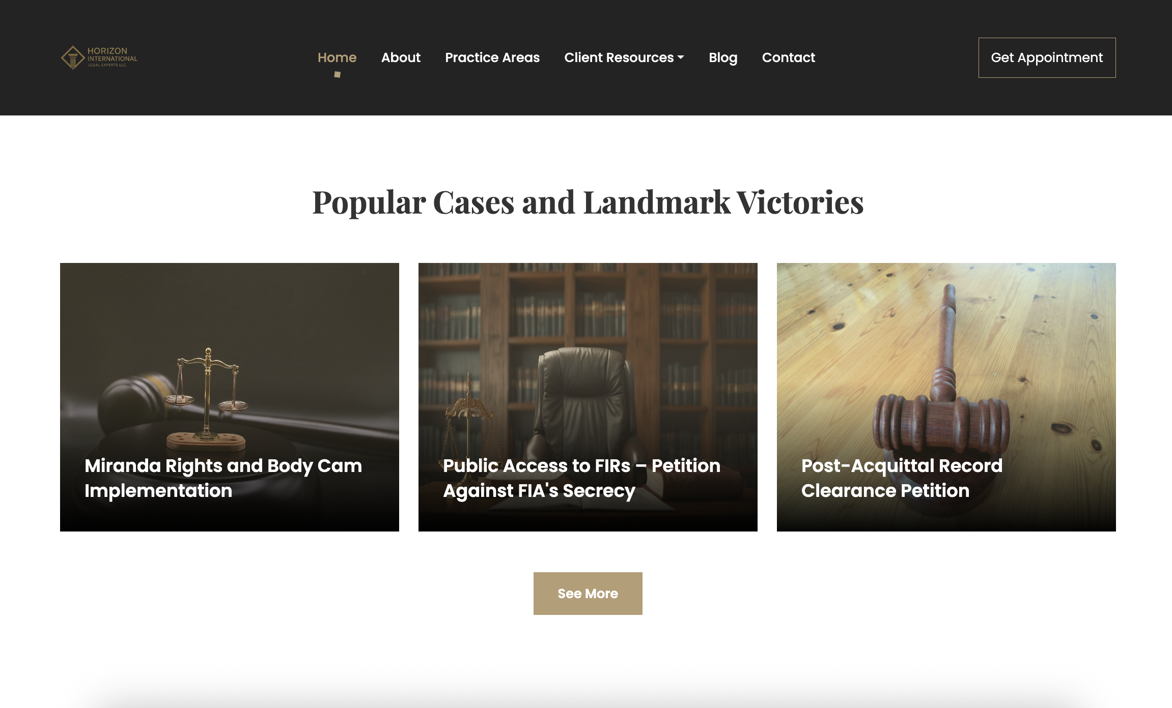 Website for Hile Firm