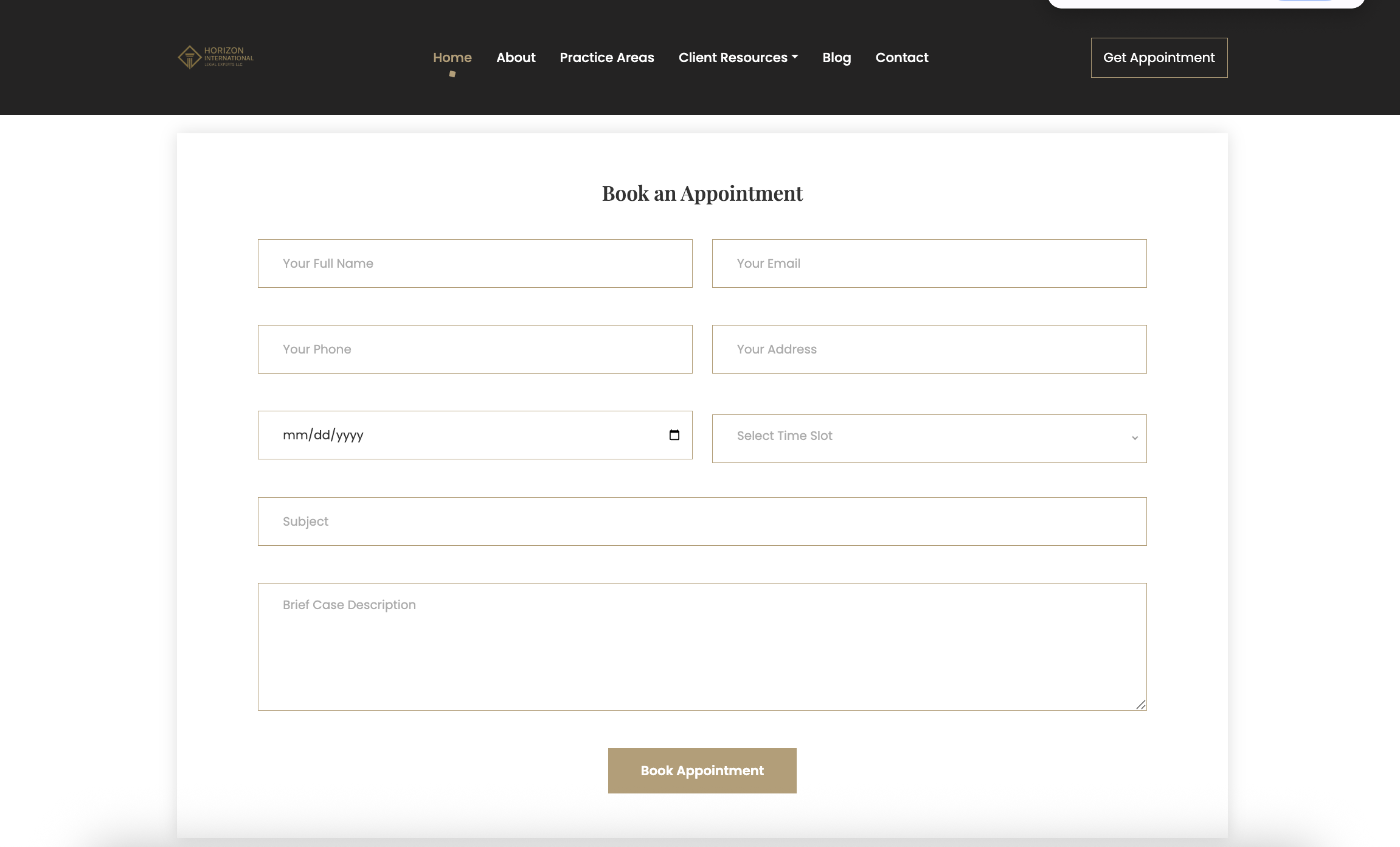Website for Hile Firm